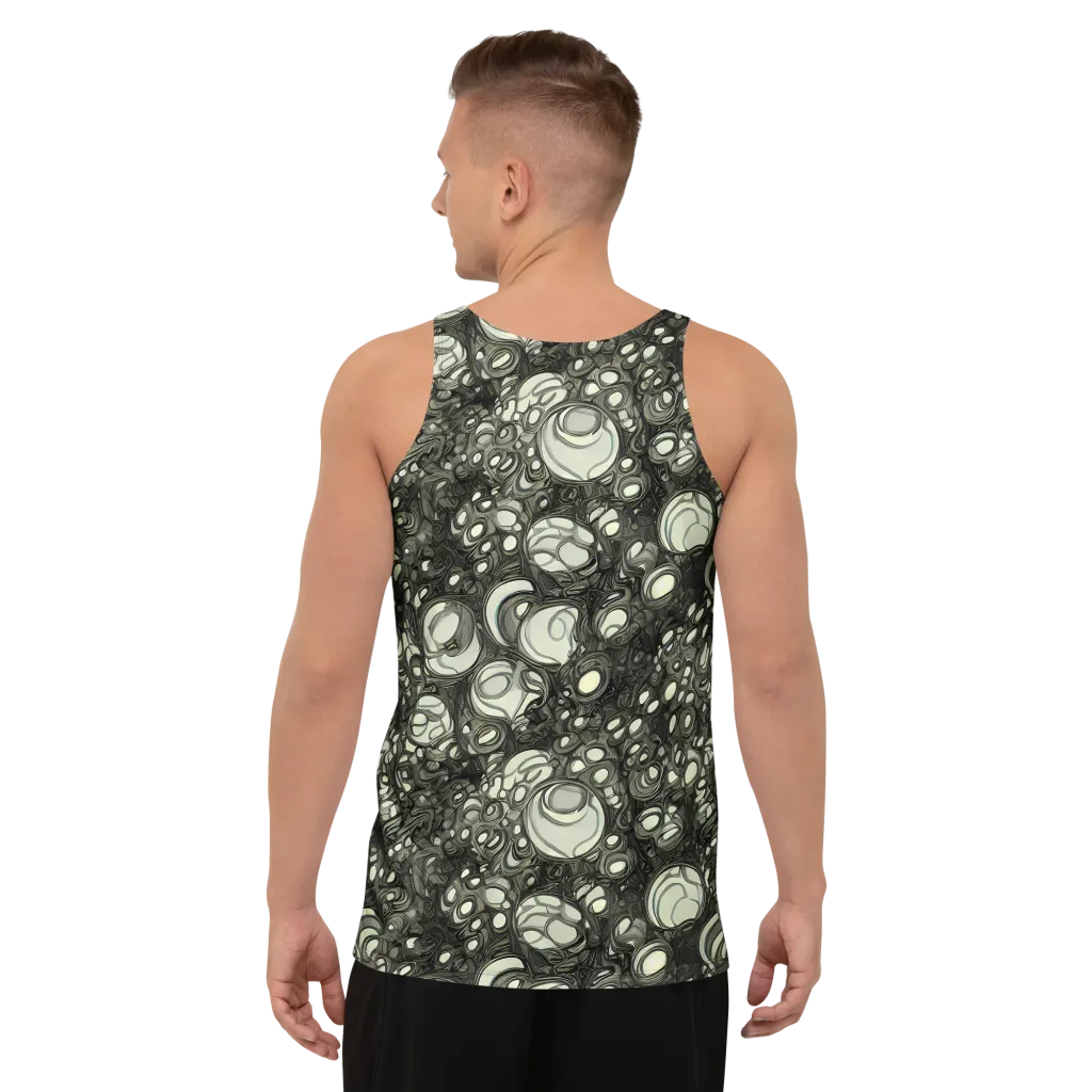 Cellular Noir on Men's Tank Top — Back