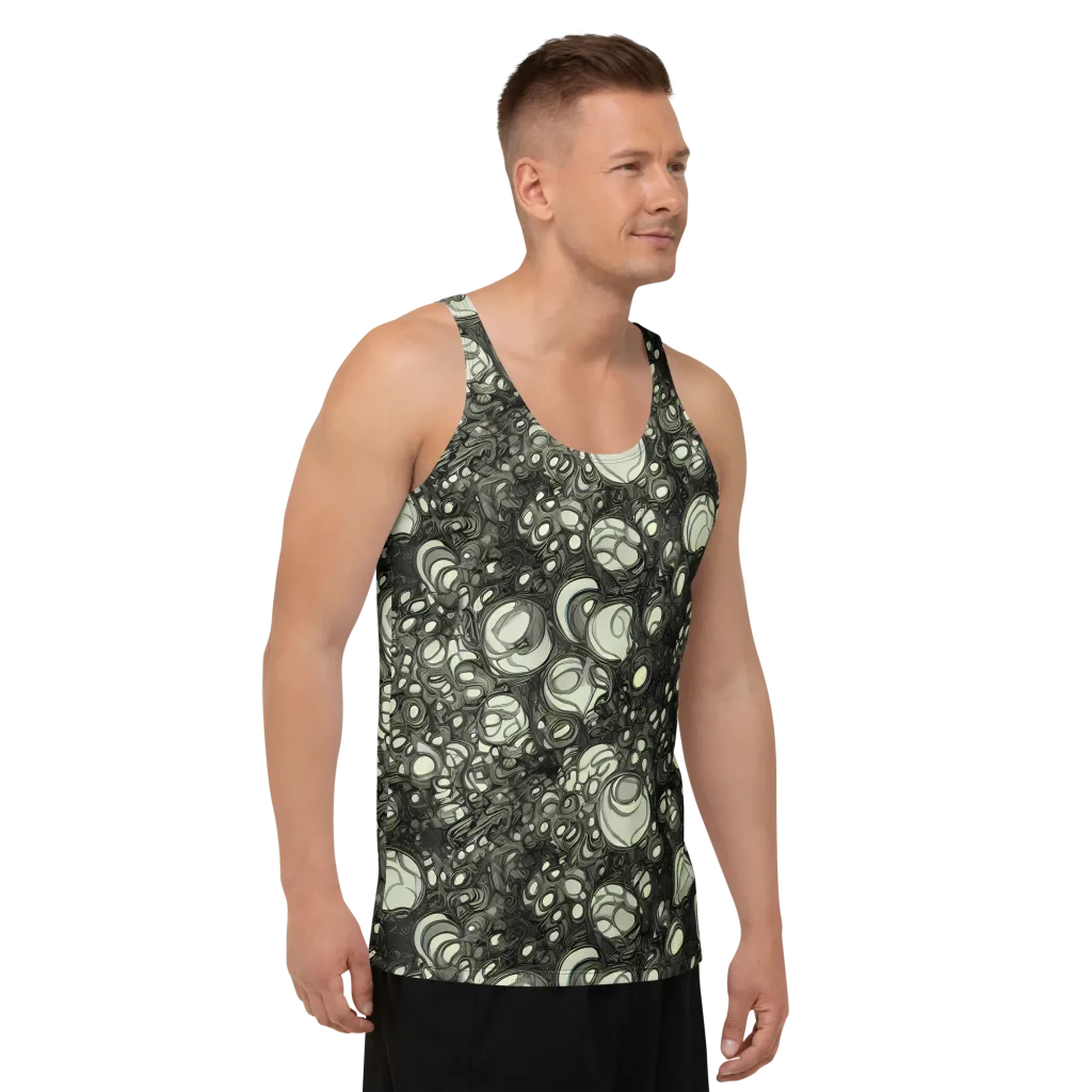 Cellular Noir on Men's Tank Top — Right Front