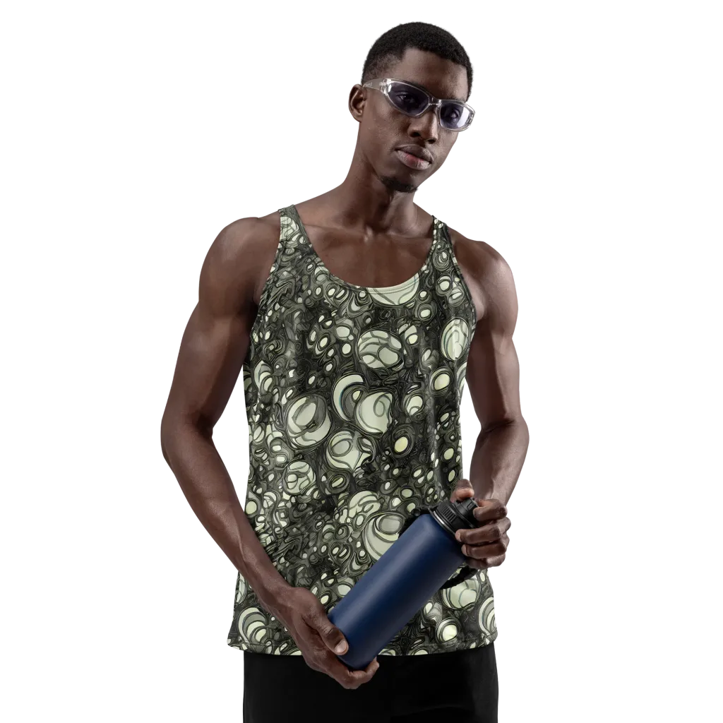 Cellular Noir on Men's Tank Top — Front