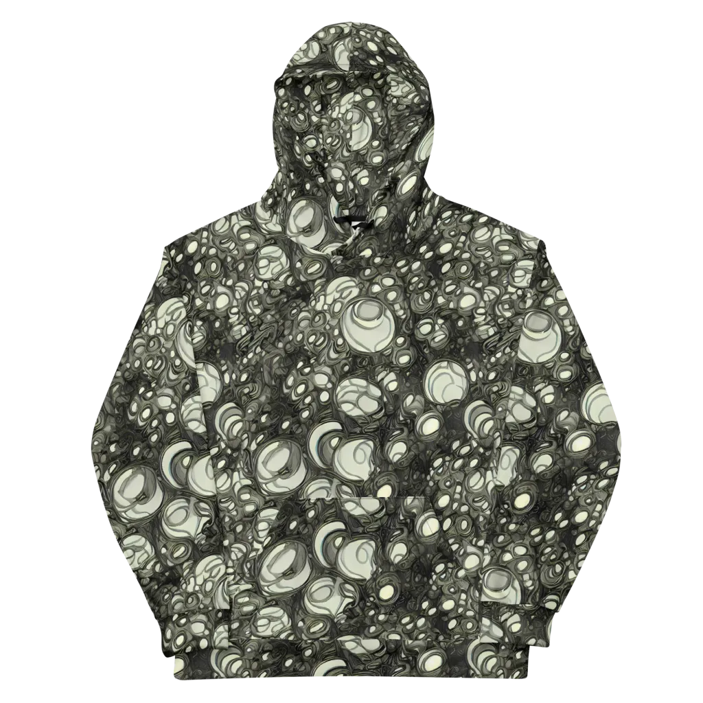 Cellular Noir on Cotton Hoodie — Front