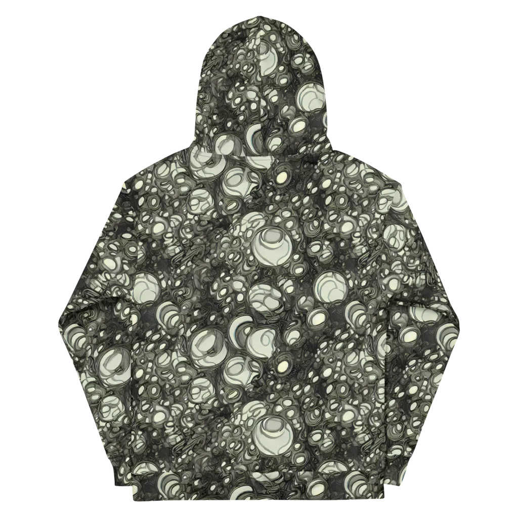 Cellular Noir on Cotton Hoodie — Back