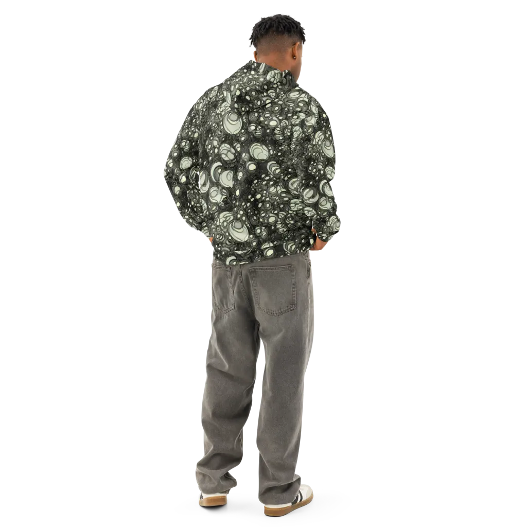 Cellular Noir on Cotton Hoodie — Back