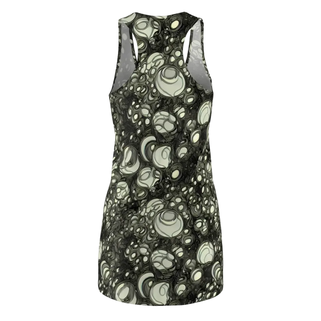 Cellular Noir on Racerback Dress — Back