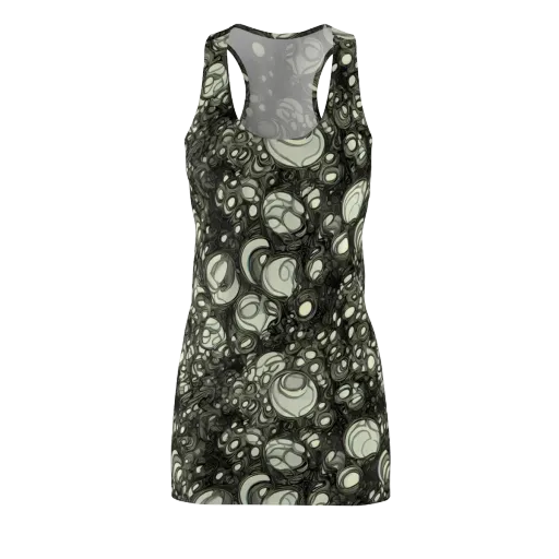 Cellular Noir on a Racerback Dress