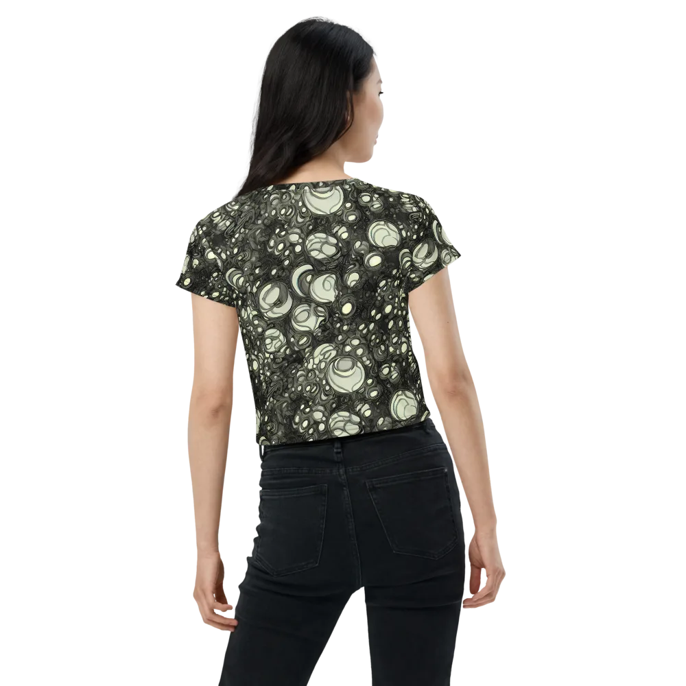 Cellular Noir on Crop Tee — Back