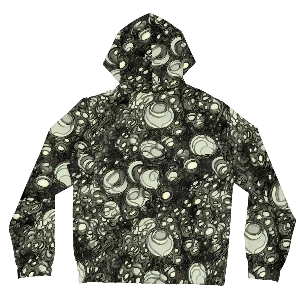 Cellular Noir on Women's Full-Zip Hoodie — Back