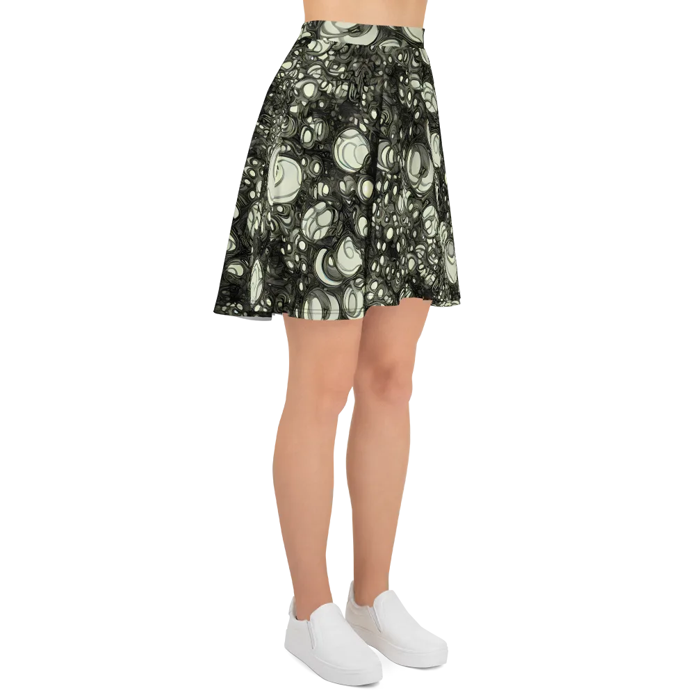 Cellular Noir on Skater Skirt — Right
