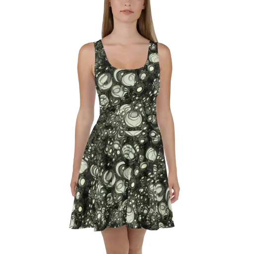 Cellular Noir on a Skater Dress