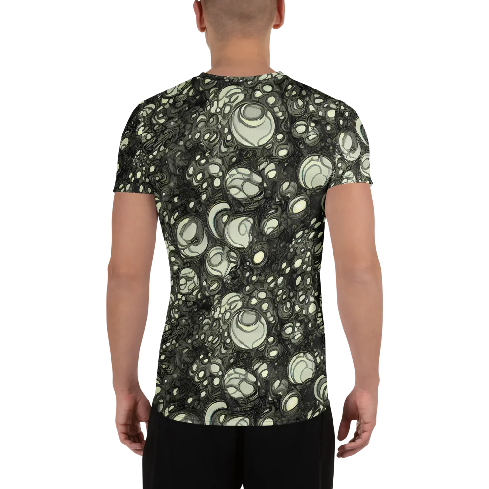 Cellular Noir on Men's Athletic T-Shirt — Back