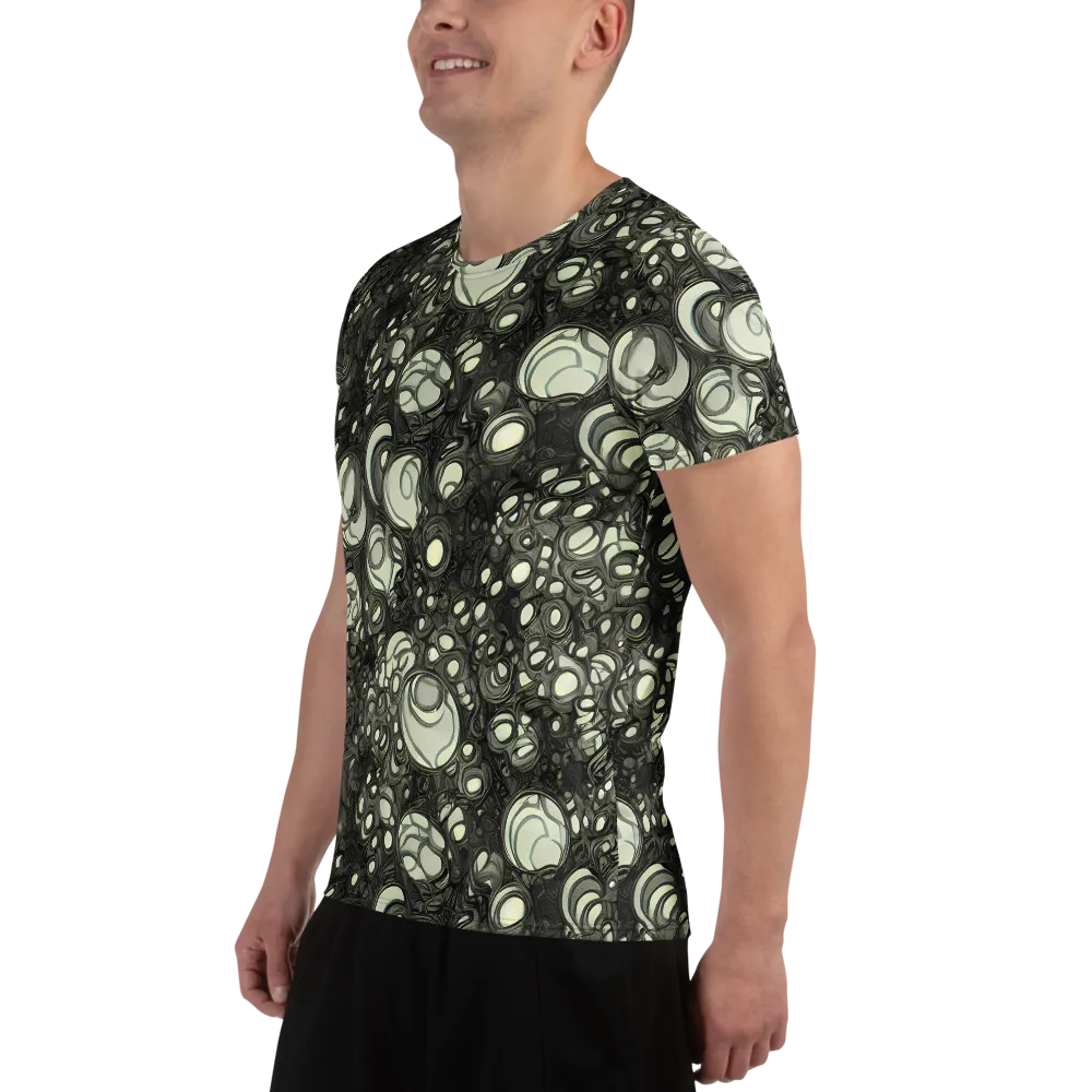 Cellular Noir on Men's Athletic T-Shirt — Left