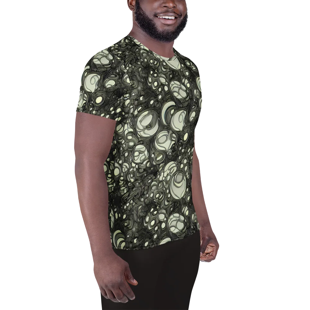 Cellular Noir on Men's Athletic T-Shirt — Right
