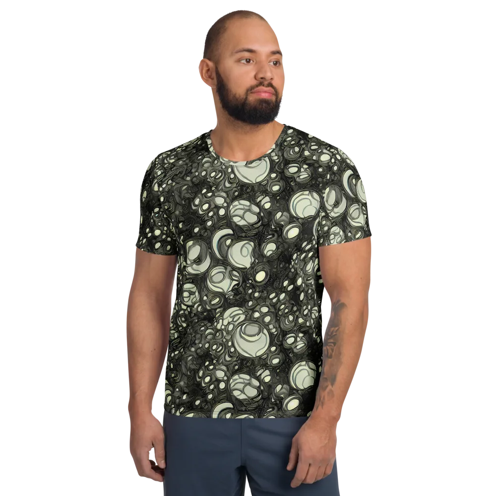 Cellular Noir on Men's Athletic T-Shirt — Front