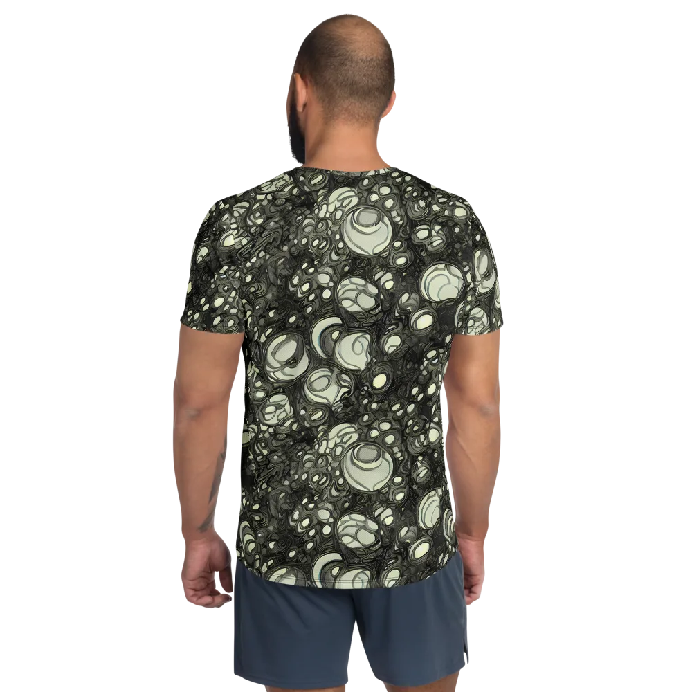 Cellular Noir on Men's Athletic T-Shirt — Back