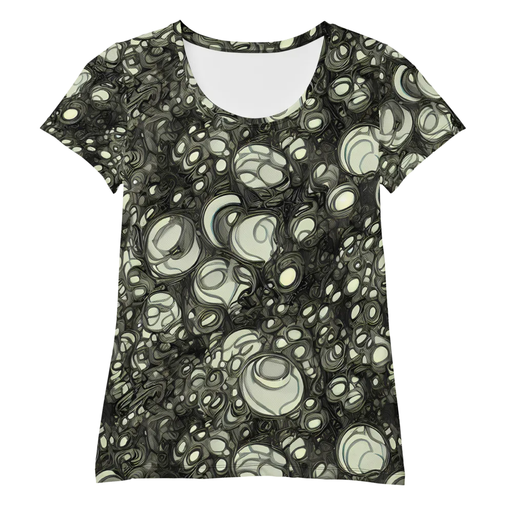 Cellular Noir on Women's Athletic T-Shirt — Front