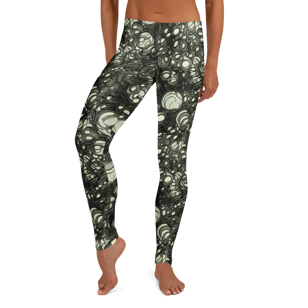 Cellular Noir on Leggings — Front