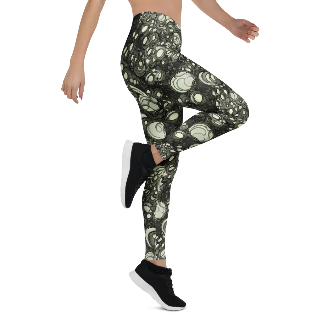 Cellular Noir on Leggings — Right
