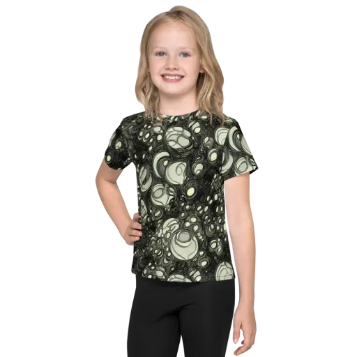 Cellular Noir on a Kids Crew Neck T-Shirt