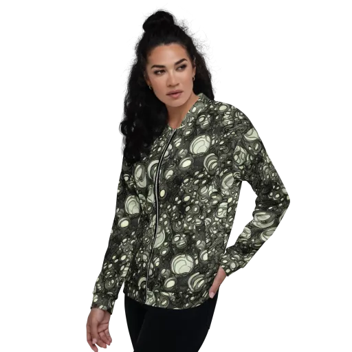 Cellular Noir on a Bomber Jacket
