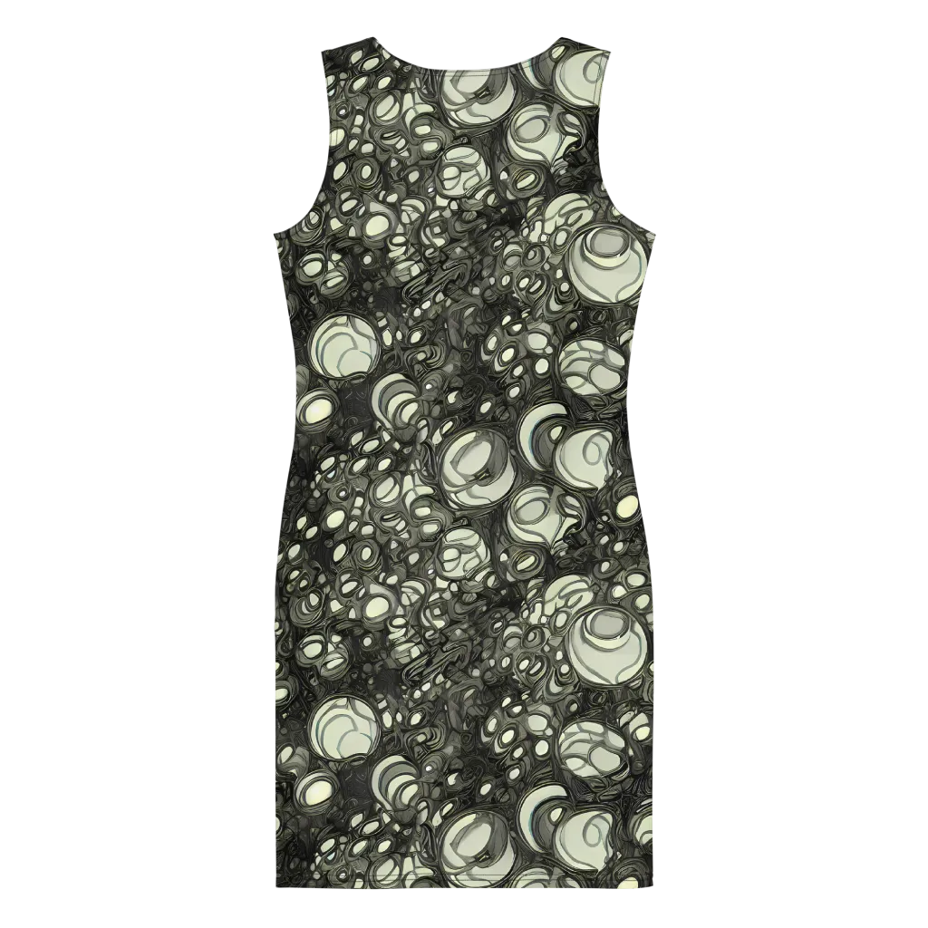 Cellular Noir on Bodycon Dress — Back