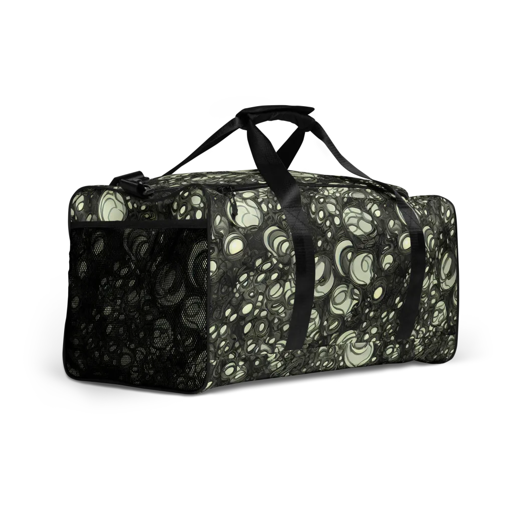 Cellular Noir on Duffle Bag — Right Front