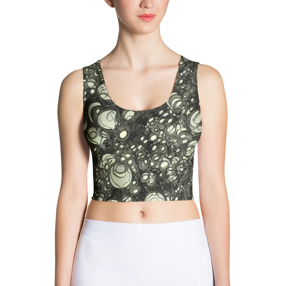 Cellular Noir on Crop Top — Front