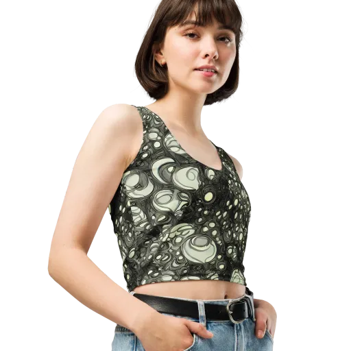 Cellular Noir on a Crop Top