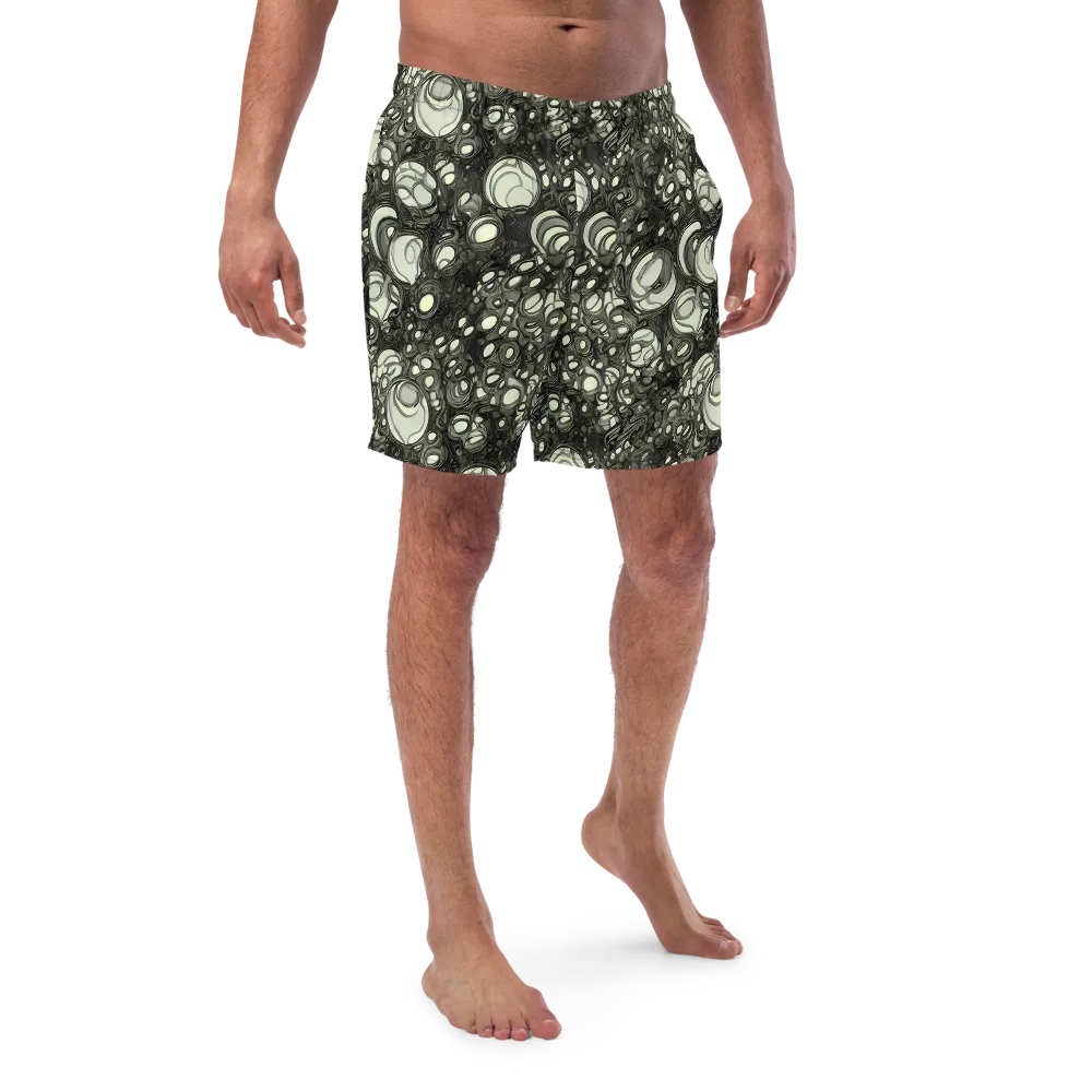 Cellular Noir on Swim Trunks — Front