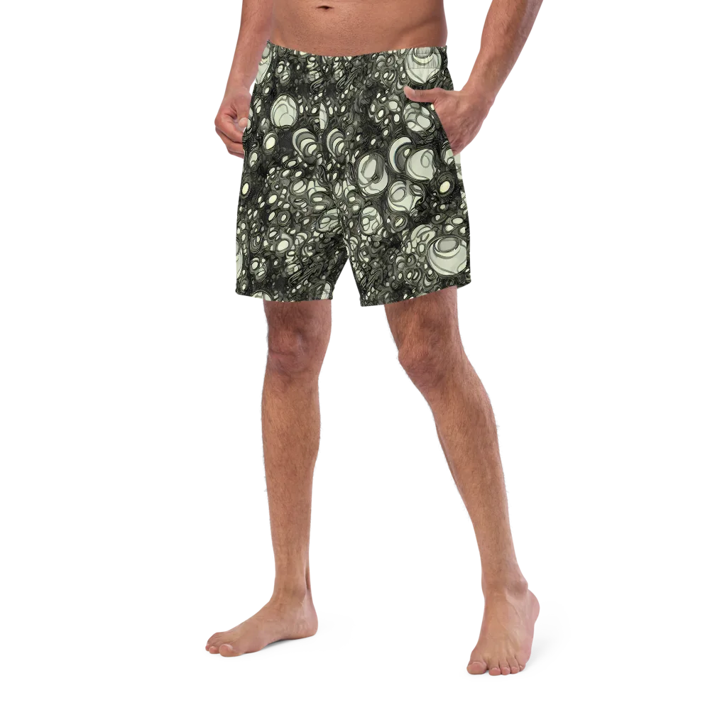 Cellular Noir on Swim Trunks — Left Front