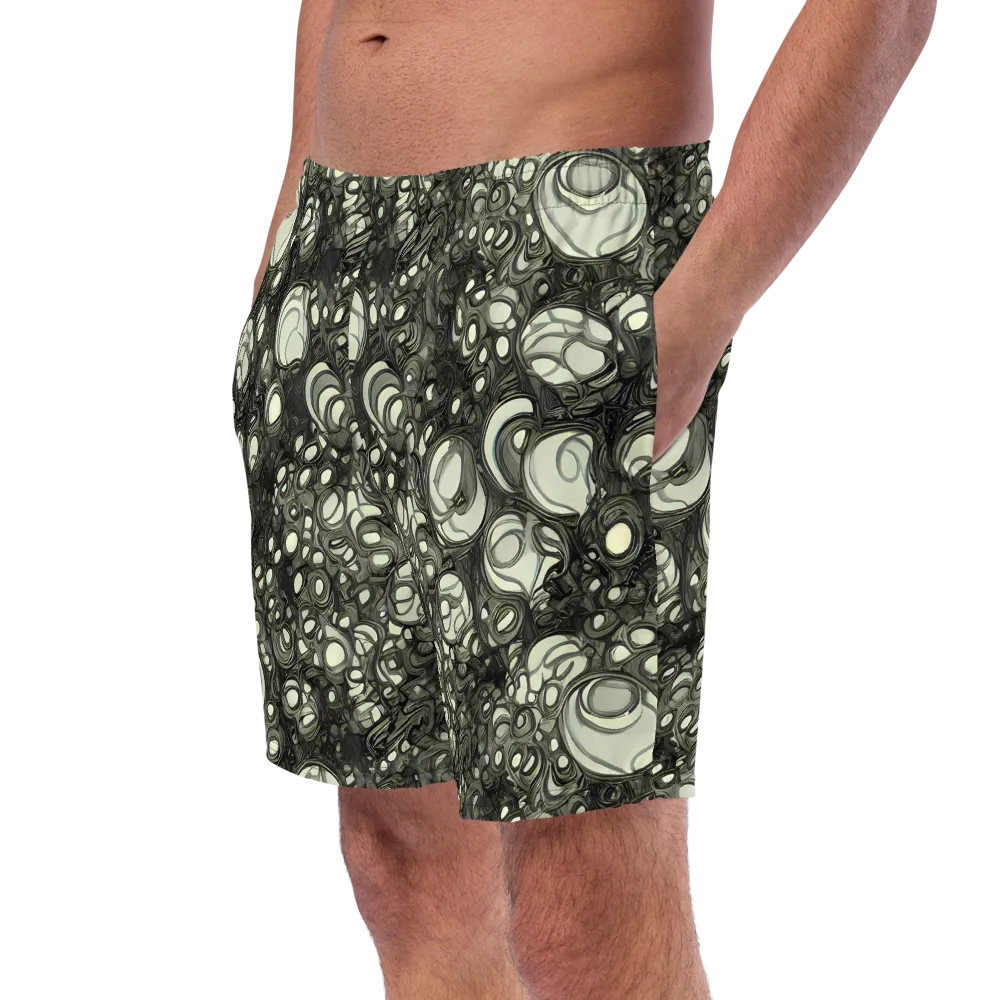 Cellular Noir on Swim Trunks — Left Front