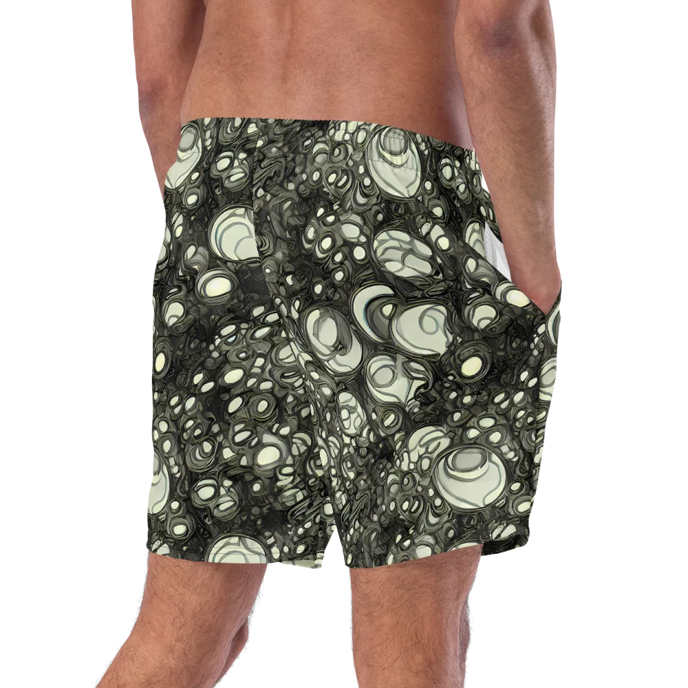 Cellular Noir on Swim Trunks — Right Back