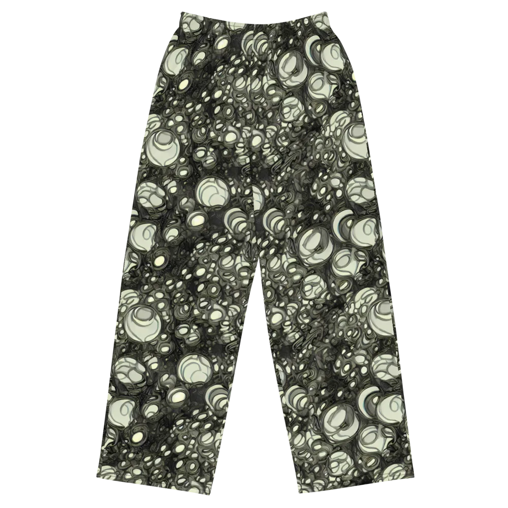 Cellular Noir on Wide-Leg Pants — Front