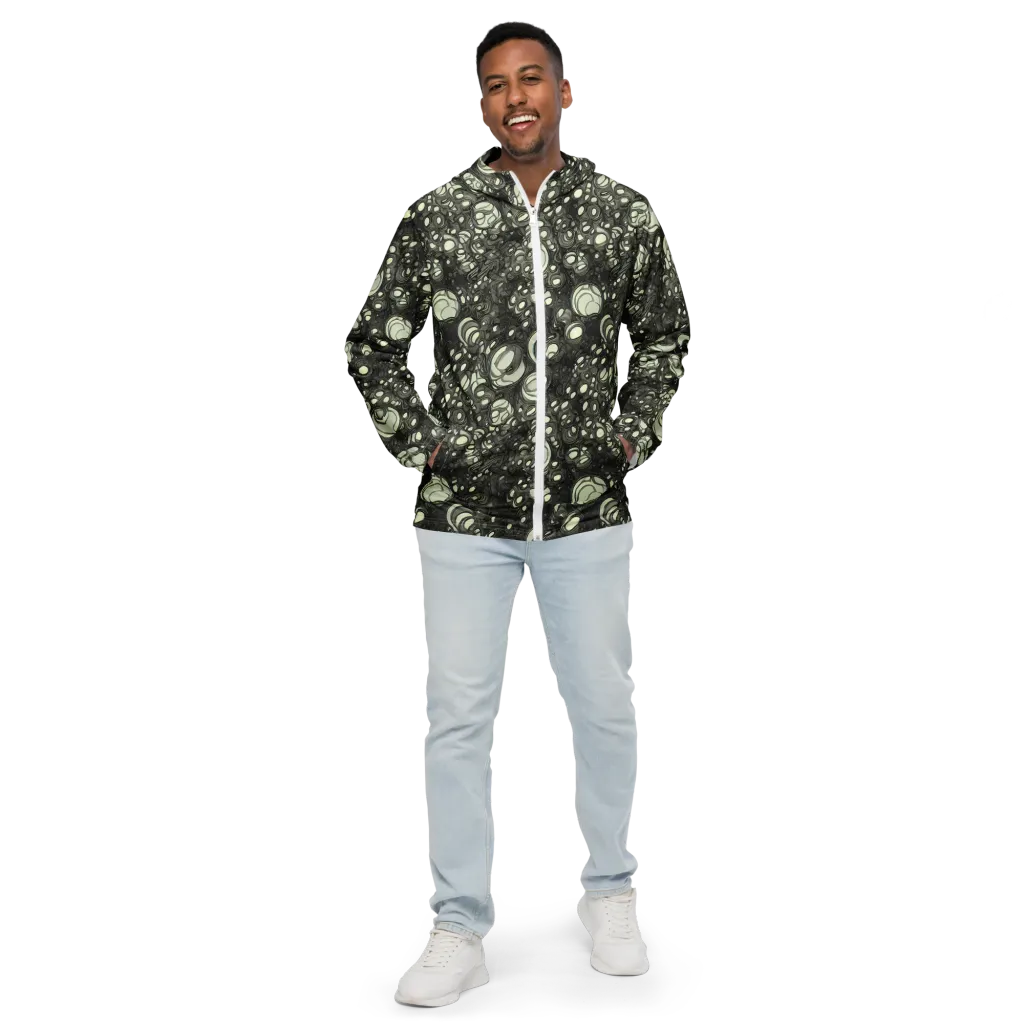 Cellular Noir on Men's Windbreaker — Front