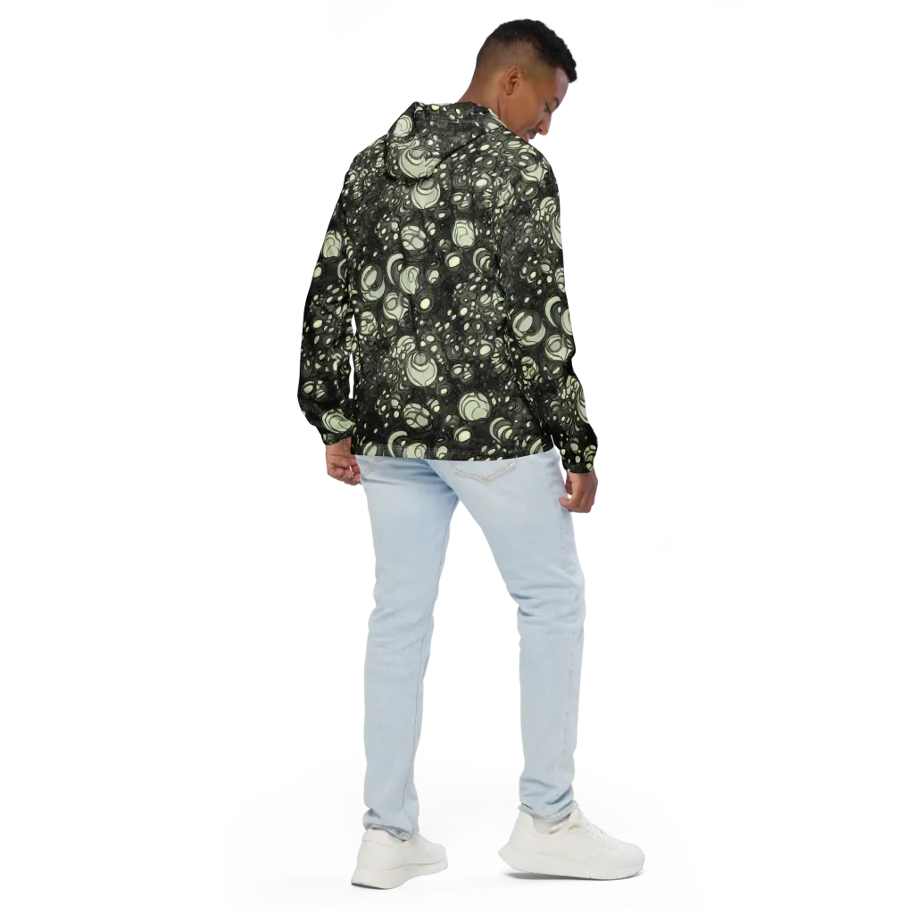 Cellular Noir on Men's Windbreaker — Back