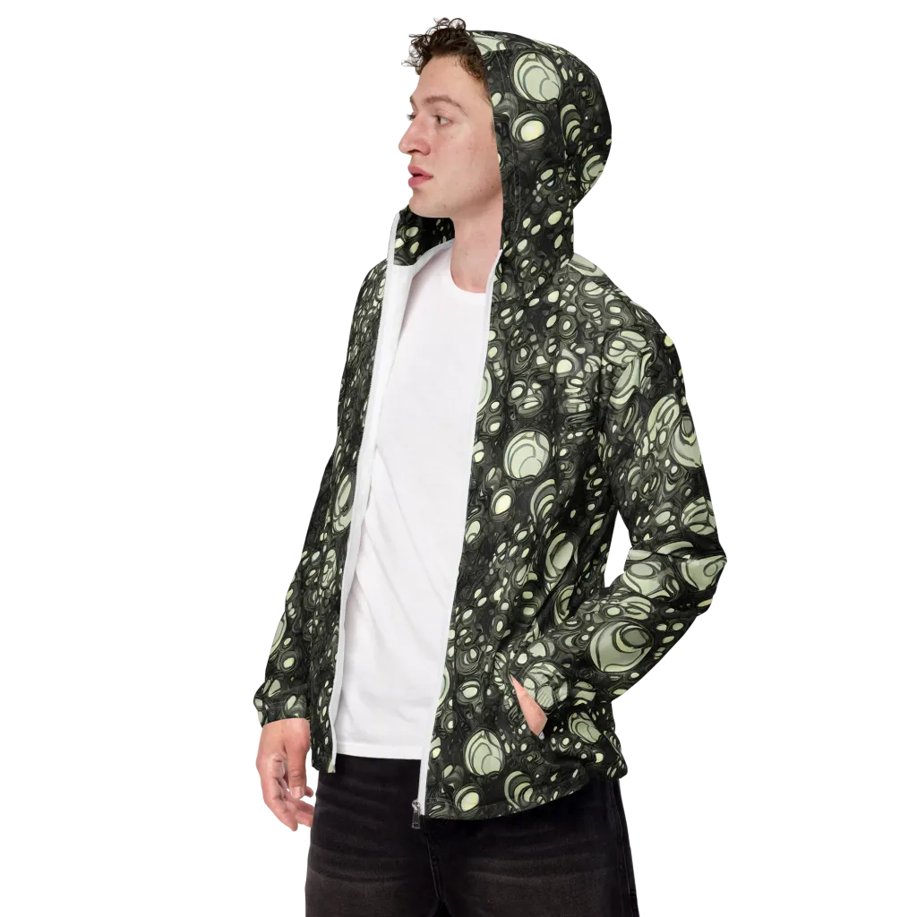 Cellular Noir on Men's Windbreaker — Left Front