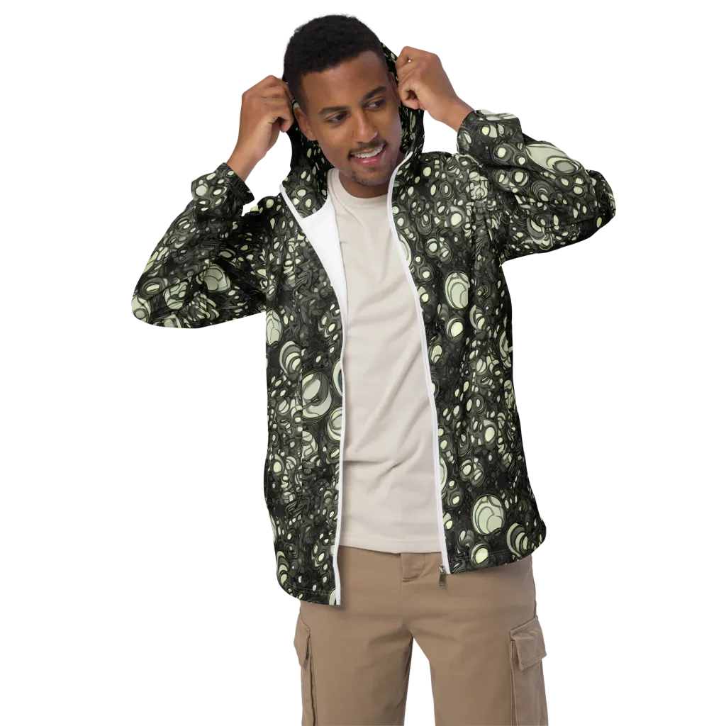 Cellular Noir on Men's Windbreaker — Front