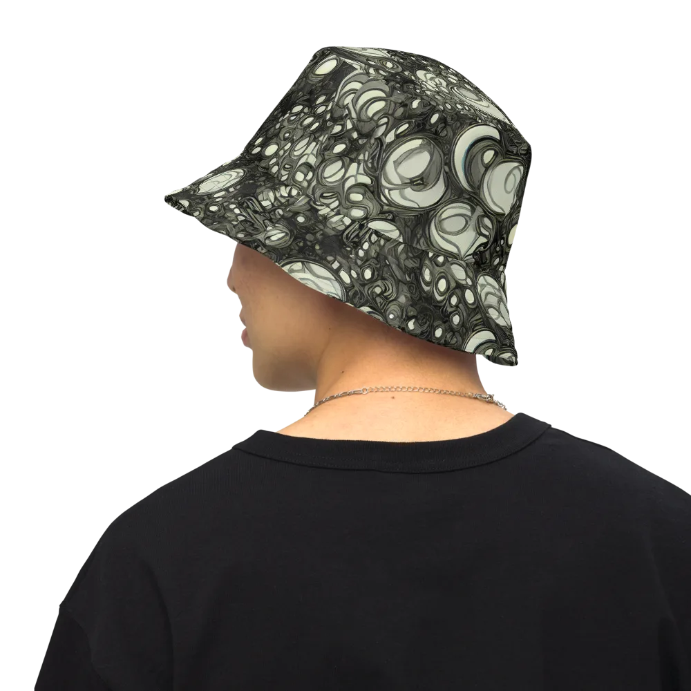 Cellular Noir on Reversible Bucket Hat — Back Inside