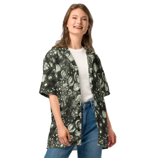 Cellular Noir on a Button Shirt