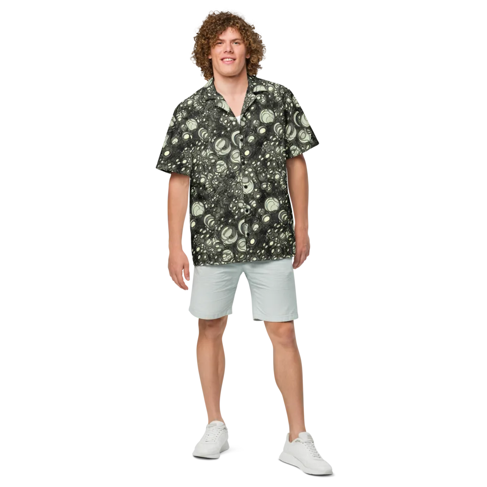 Cellular Noir on Button Shirt — Front