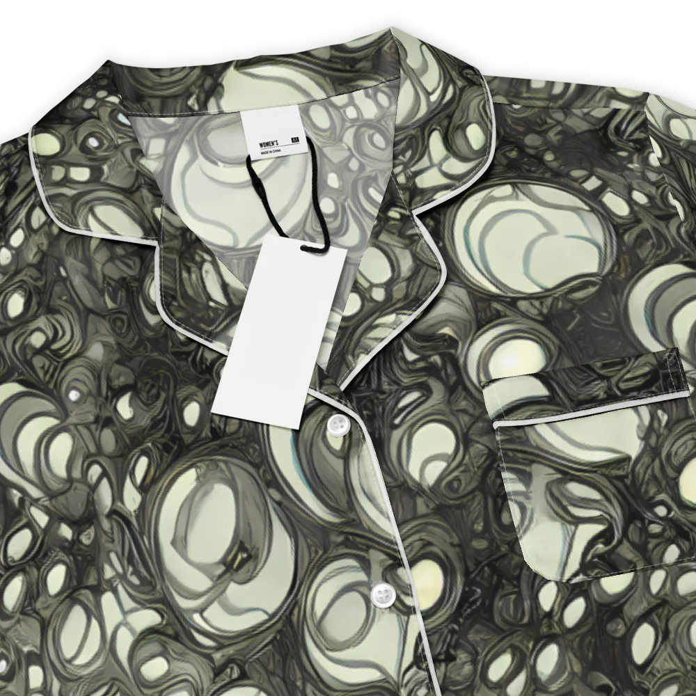 Cellular Noir on Women's Short Sleeve Pajama Top — Product details