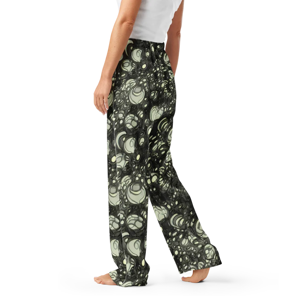 Cellular Noir on Women's Pajama Pants — Left