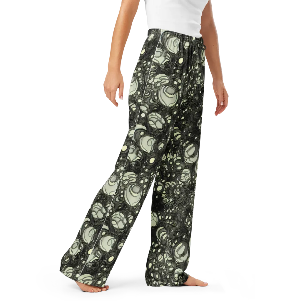 Cellular Noir on Women's Pajama Pants — Right Front