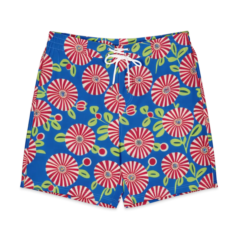 Radiant Garden Parade on Men's Board Shorts — Front