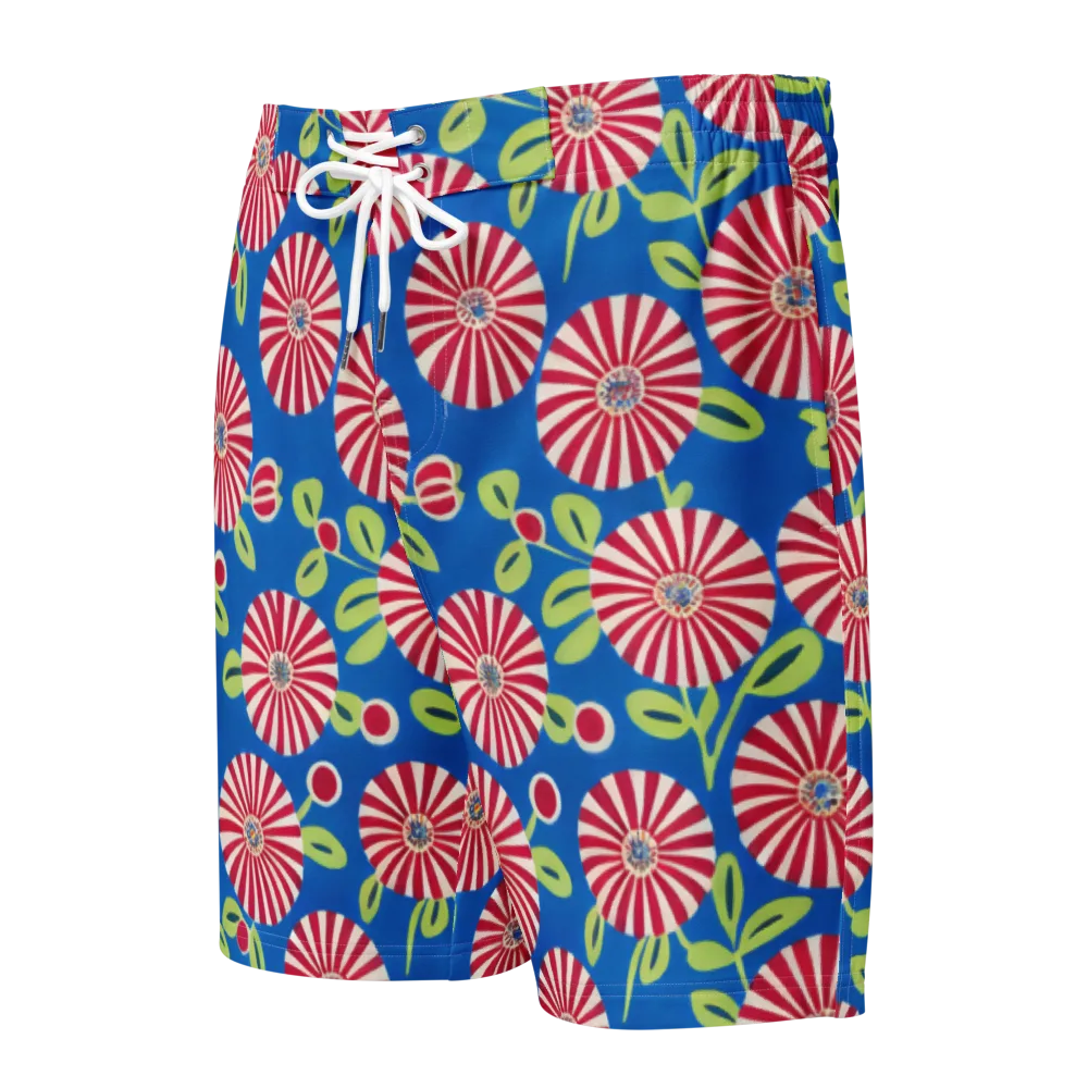 Radiant Garden Parade on Men's Board Shorts — Front