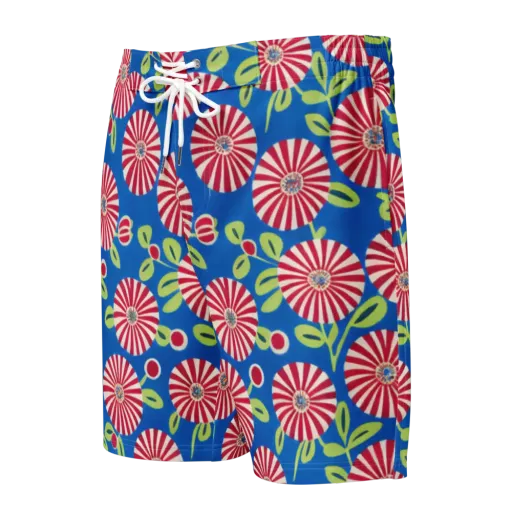 Radiant Garden Parade on a Men's Board Shorts