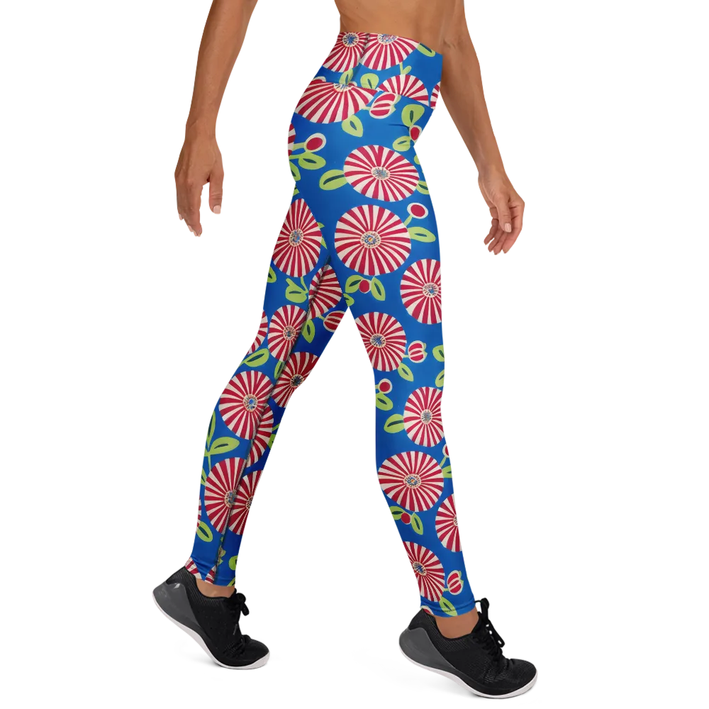 Radiant Garden Parade on Yoga Leggings — Right