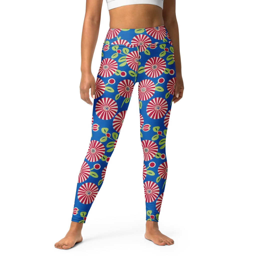 Radiant Garden Parade on Yoga Leggings — Front