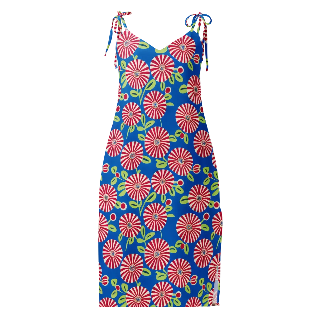 Radiant Garden Parade on Slip Dress — Front