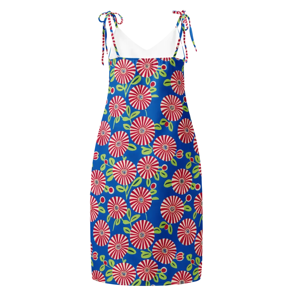 Radiant Garden Parade on Slip Dress — Back