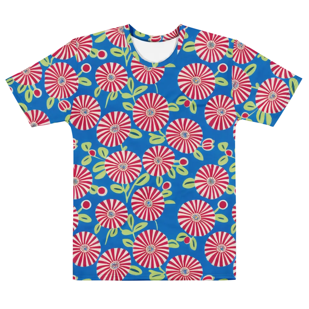 Radiant Garden Parade on Men's Cotton Crew Neck T-Shirt — Front