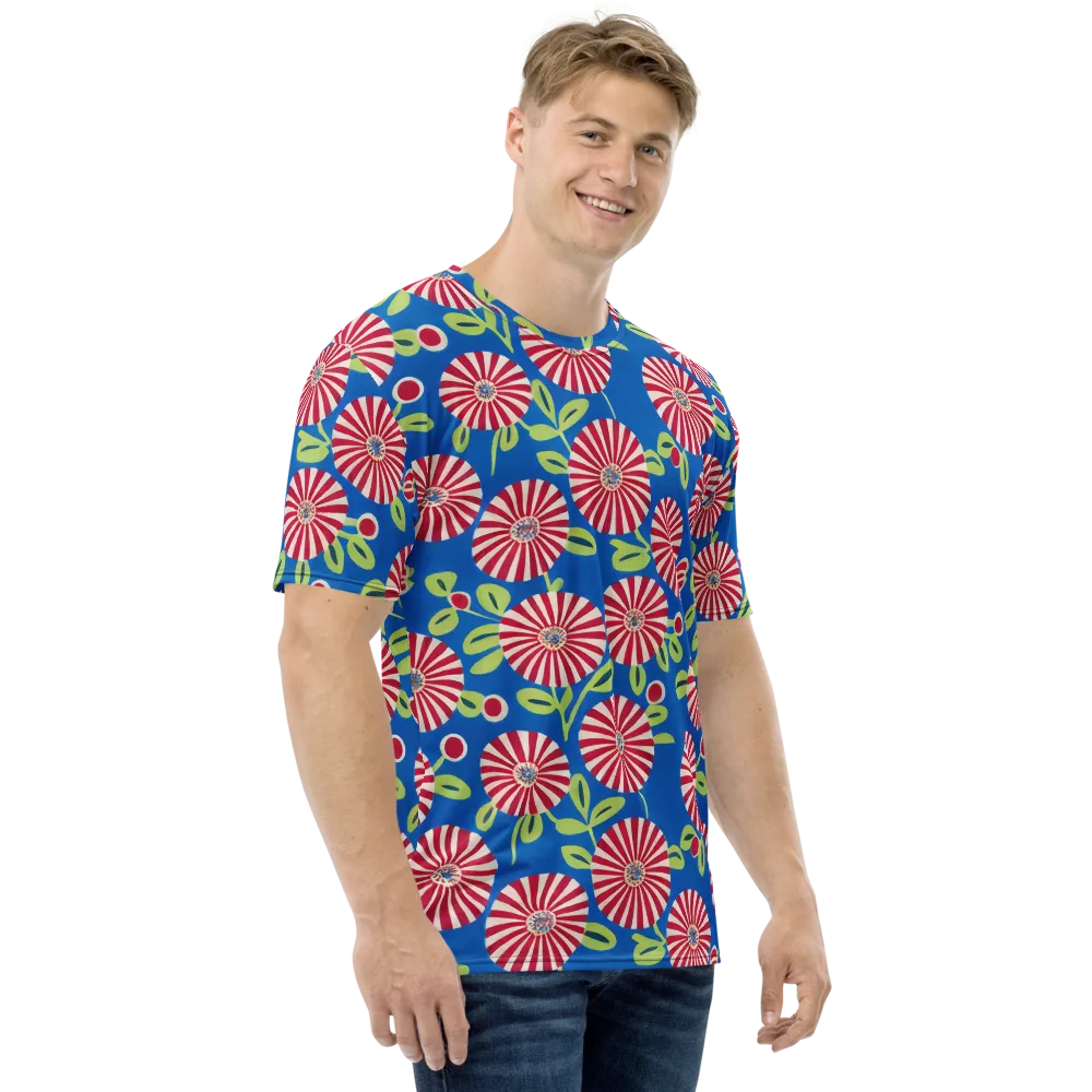 Radiant Garden Parade on Men's Crew Neck T-Shirt — Right